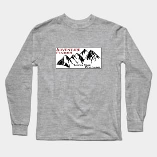 Adventure Finder Mountain Sticker Long Sleeve T-Shirt